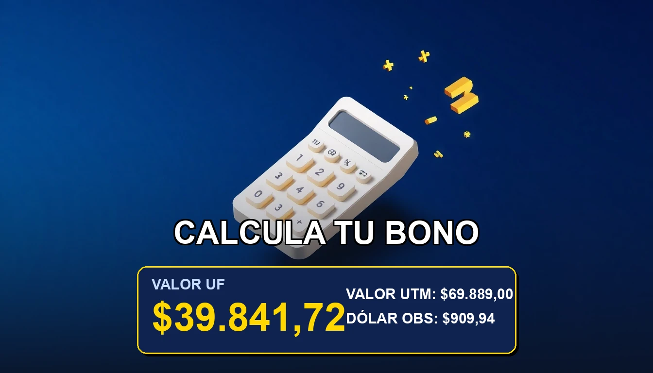 Imagen conceptual premium sobre el cálculo del Bono Invierno en UF y pesos chilenos.