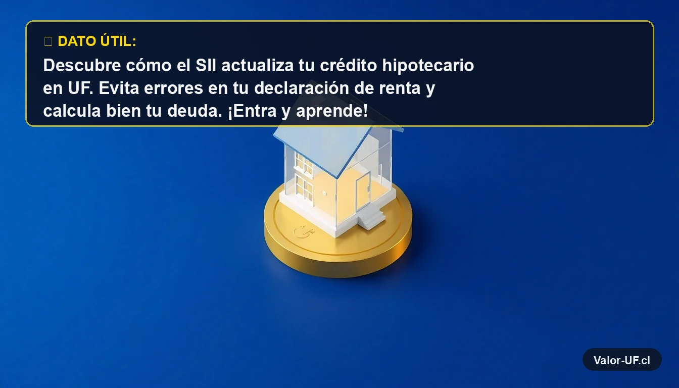 Ilustración 3D de una casa moderna sobre una moneda de oro, representando créditos hipotecarios en UF.