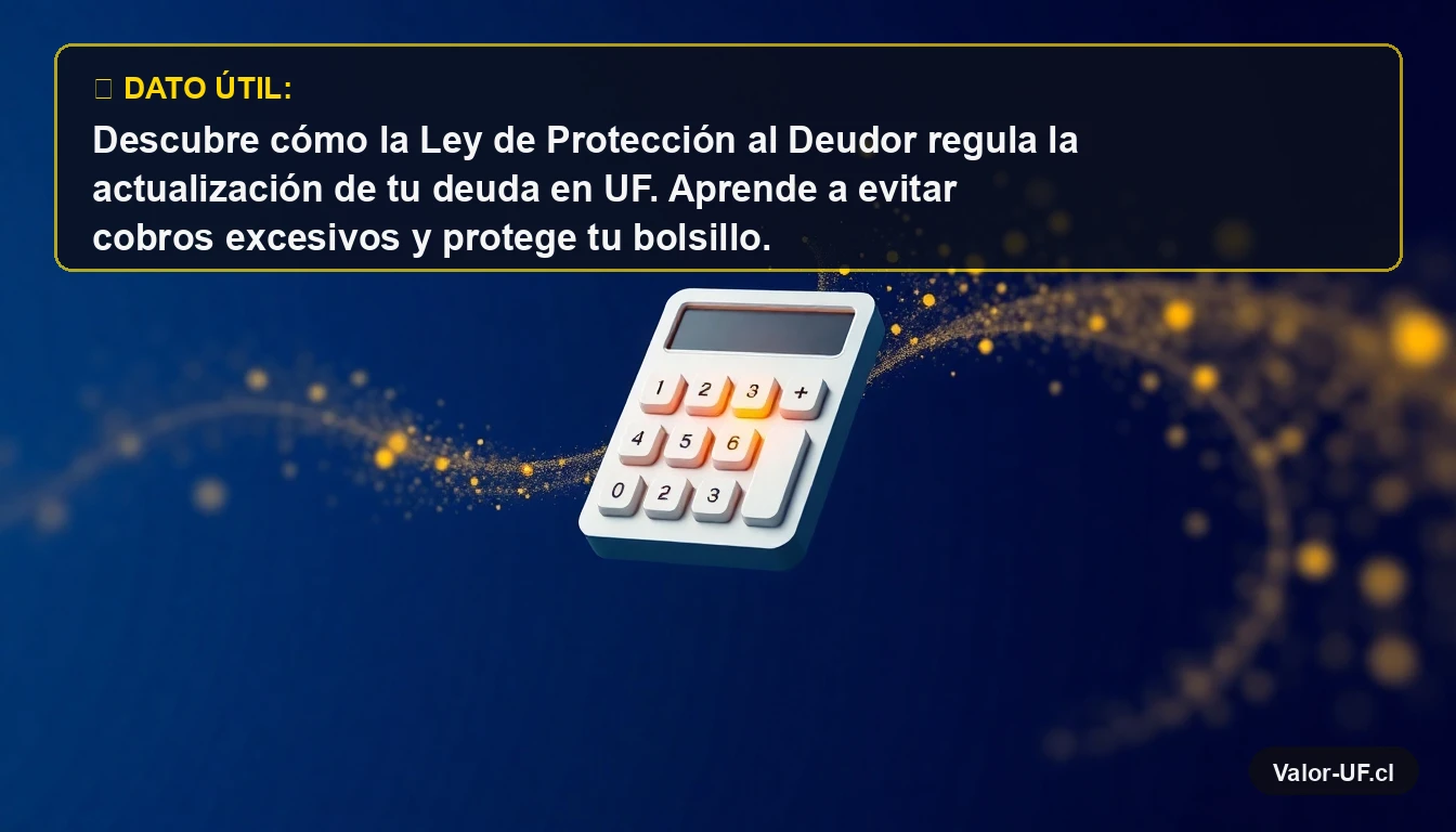 Calculadora moderna para calcular deuda en UF y Ley de Protección al Deudor