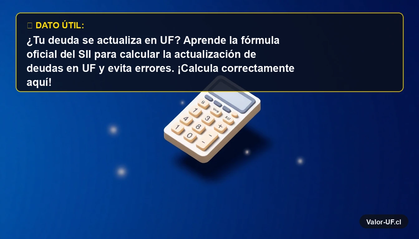 Calculadora financiera minimalista para calcular actualización de deudas en UF