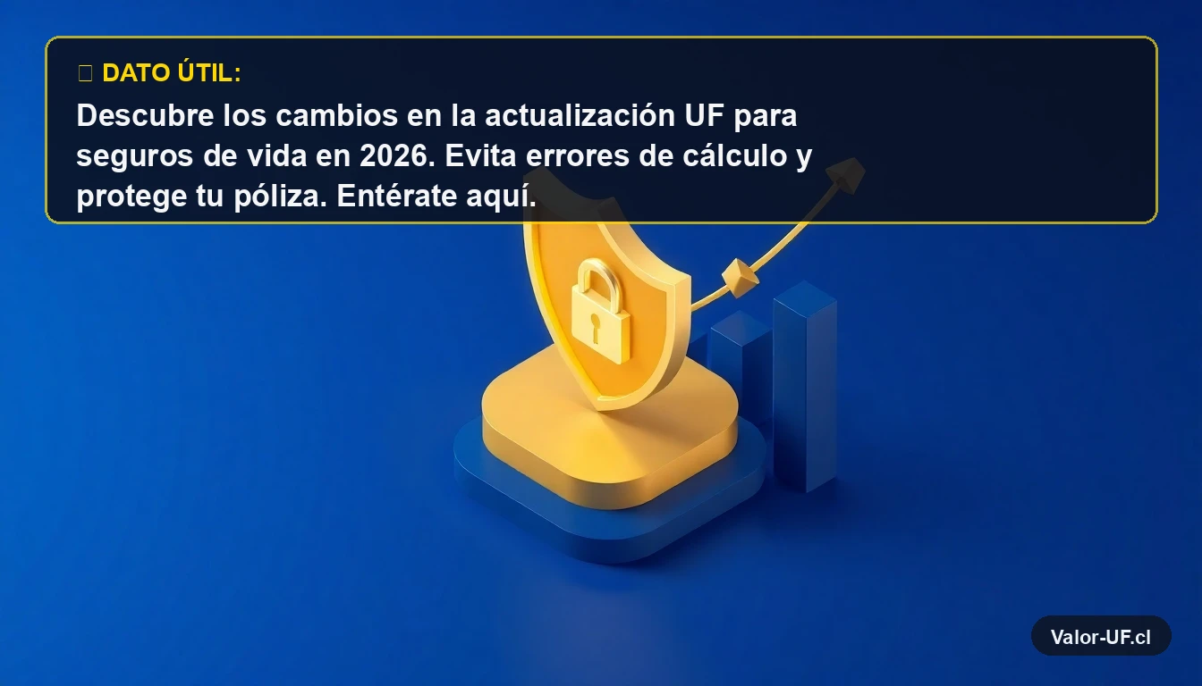 Escudo dorado de protección representando la actualización de seguros de vida en UF