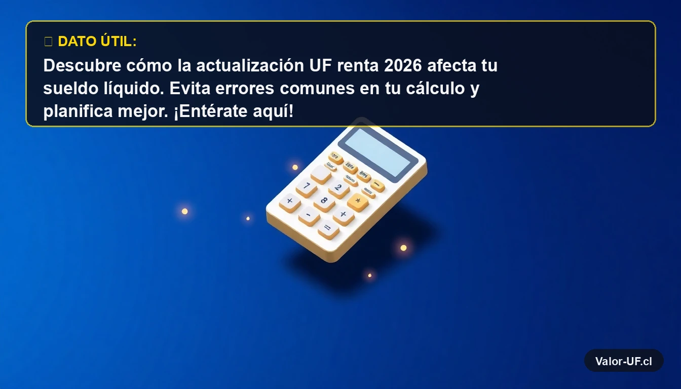 Calculadora futurista y partículas de datos representando el cálculo preciso del sueldo líquido con la UF.