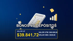 Ilustración comparativa de instrumentos de inversión en UF para 2026: un escudo protector sobre gráficos de crecimiento.
