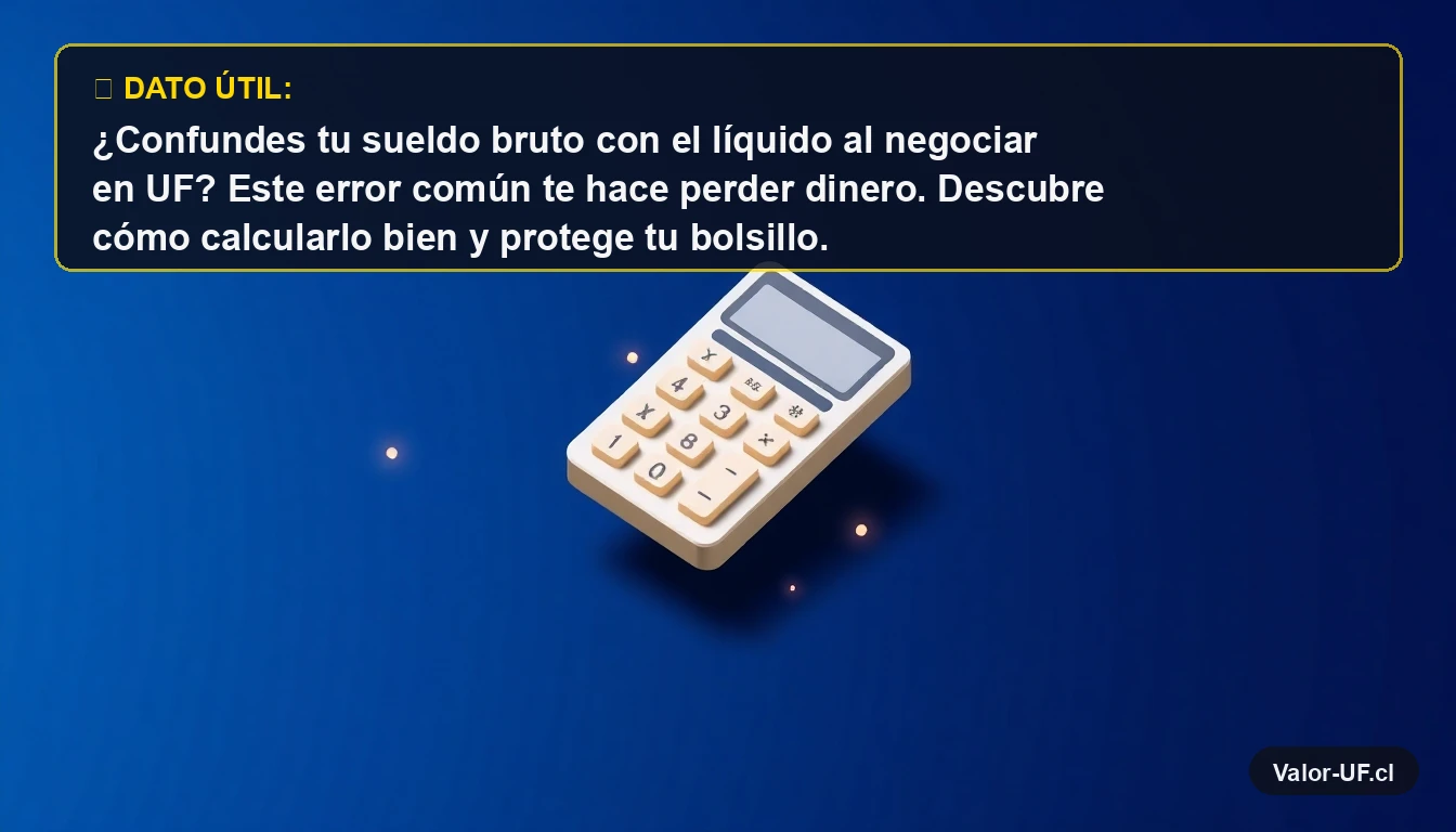Calculadora financiera moderna para calcular sueldo bruto y líquido en Unidad de Fomento (UF)