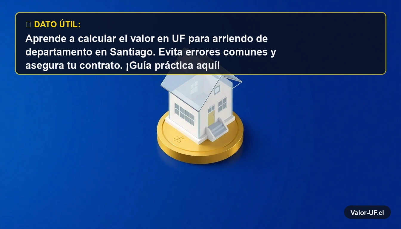 Ilustración 3D de una casa moderna sobre una moneda de oro, representando el cálculo de arriendo en UF en Santiago.
