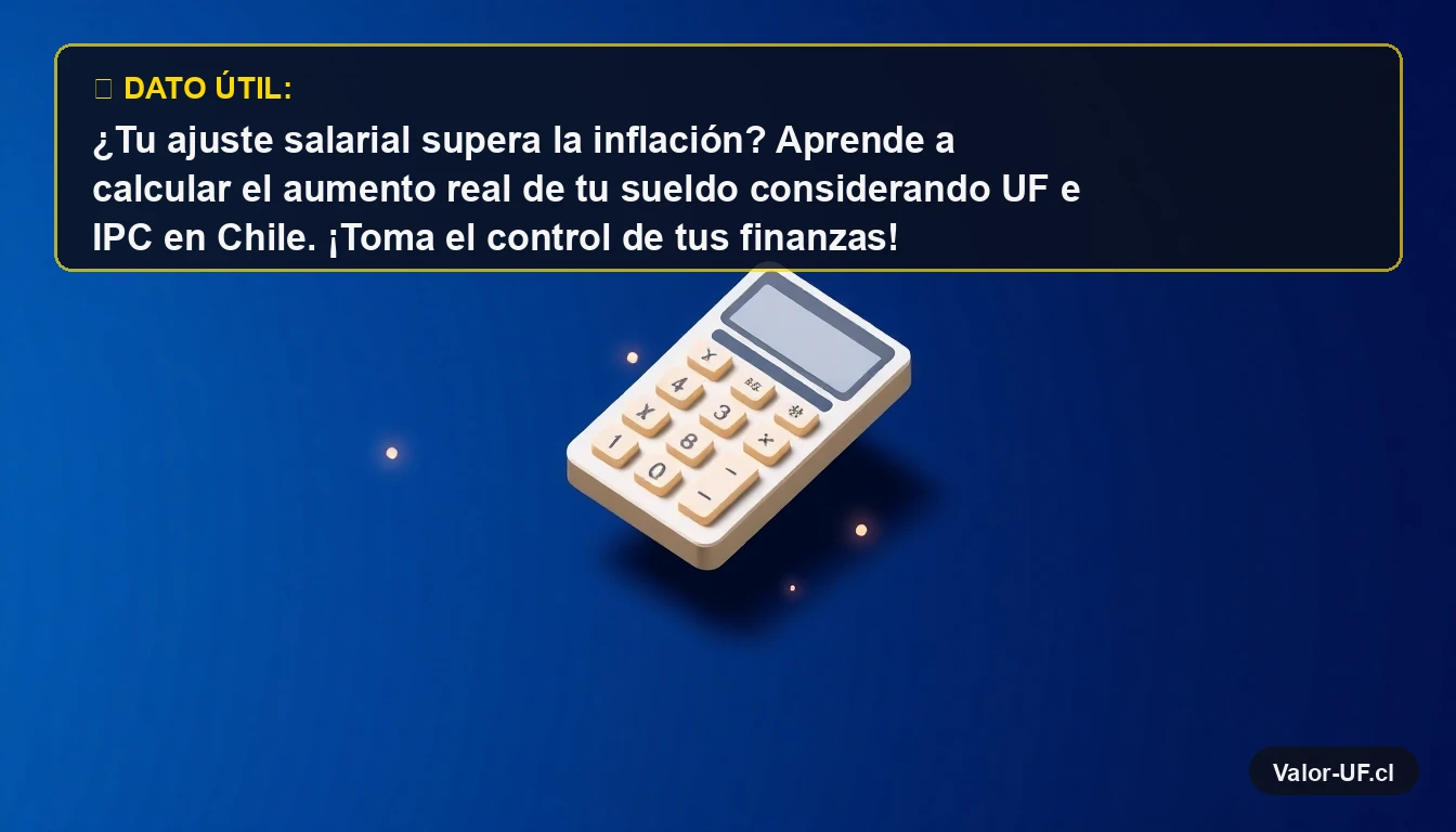 Calculadora moderna y minimalista para calcular el aumento salarial real considerando UF e IPC