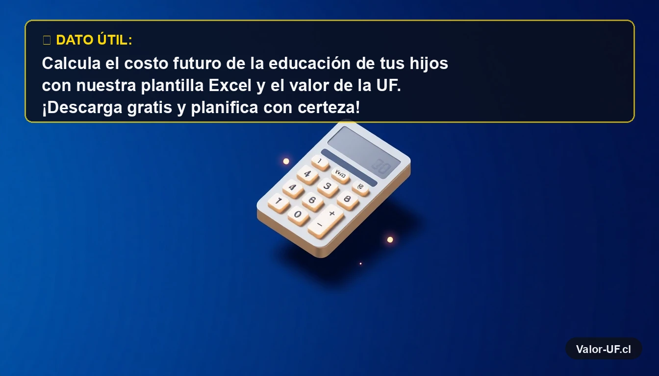 Calculadora financiera moderna para proyectar el costo de la educación usando la Unidad de Fomento (UF)