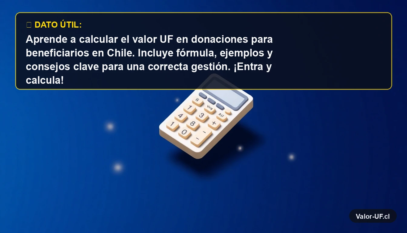 Calculadora moderna para calcular el valor de la Unidad de Fomento en donaciones