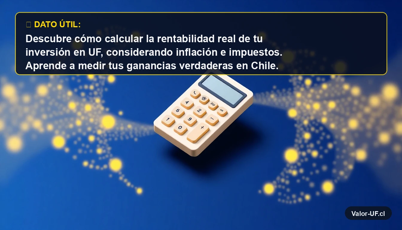 Calculadora moderna para calcular la rentabilidad real de inversiones en Unidad de Fomento (UF)
