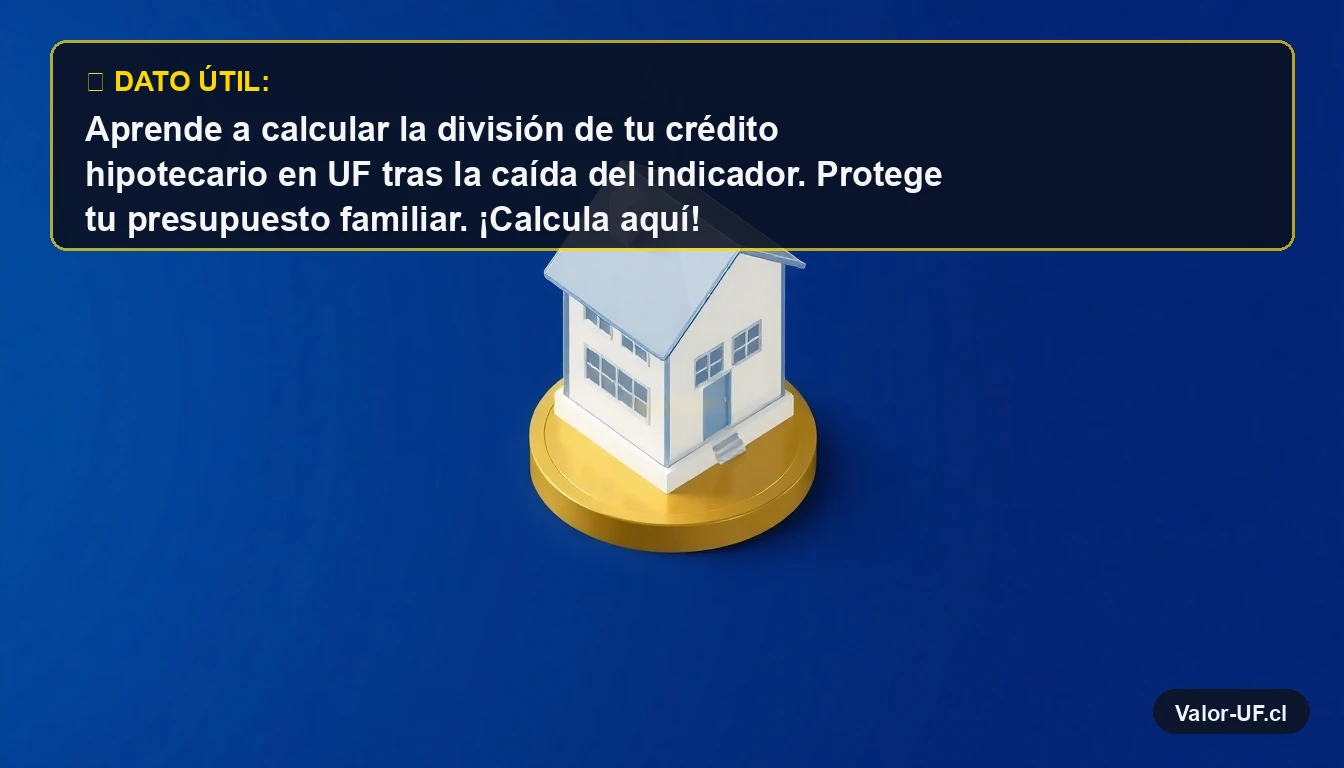 Ilustración de una casa moderna sobre una moneda de oro, representando el cálculo de créditos hipotecarios en UF.