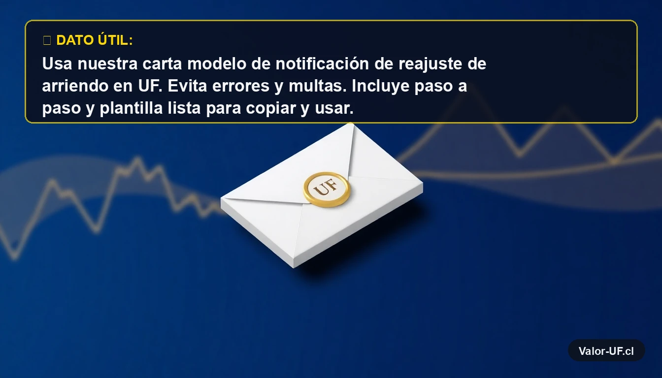 Modelo de carta de notificación de reajuste de arriendo en Unidad de Fomento para Chile