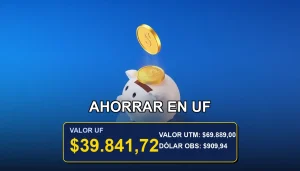 Ilustración premium de ahorro financiero para la educación universitaria en Chile. Moneda dorada y gráfico de crecimiento.