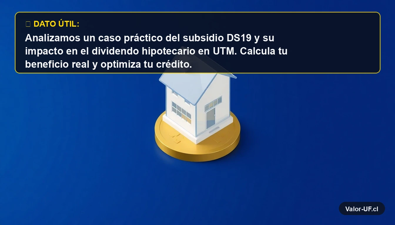 Casa isométrica sobre moneda dorada representando subsidio DS19 y crédito hipotecario en Chile