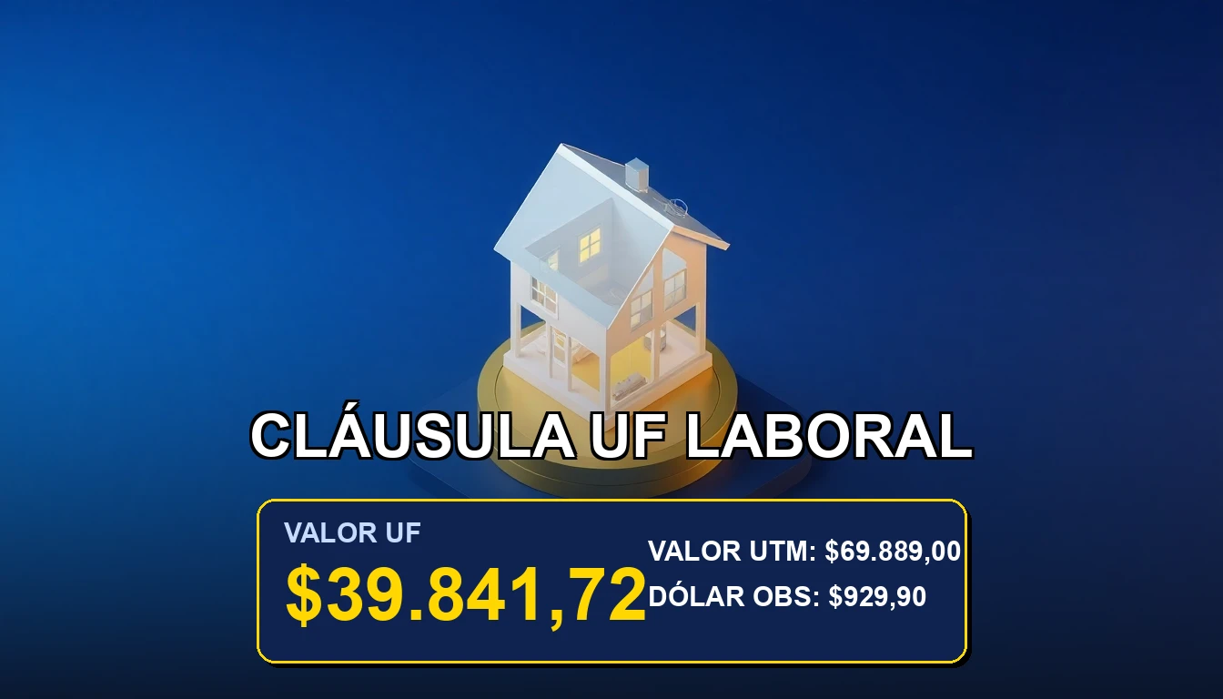 Modelo de cláusula de reajustabilidad UF para contrato de trabajo en Chile, con guía legal explicativa.