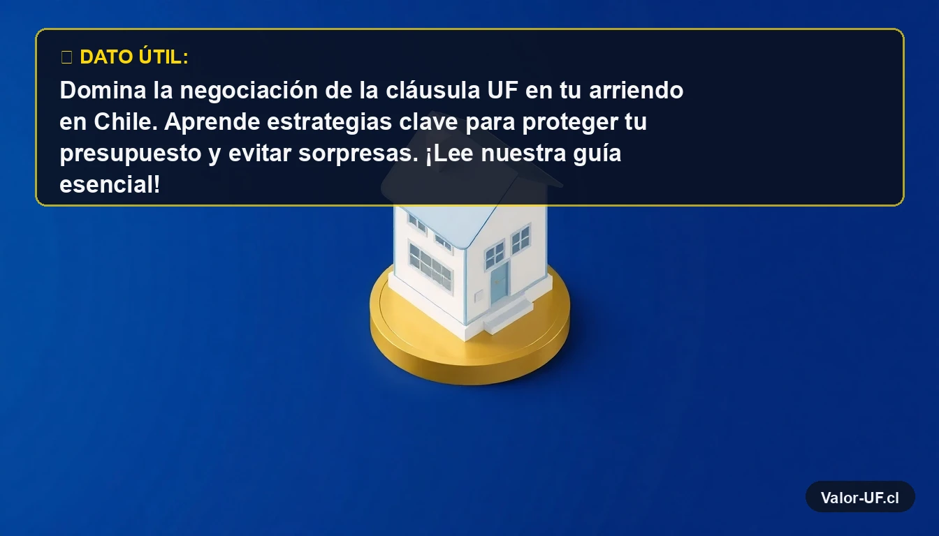 Ilustración de una casa isométrica sobre una moneda de oro, representando la negociación de arriendos con cláusula UF.