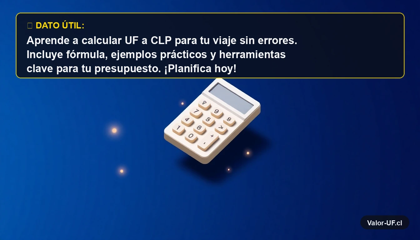Calculadora moderna para convertir Unidad de Fomento a pesos chilenos en planificación de viajes