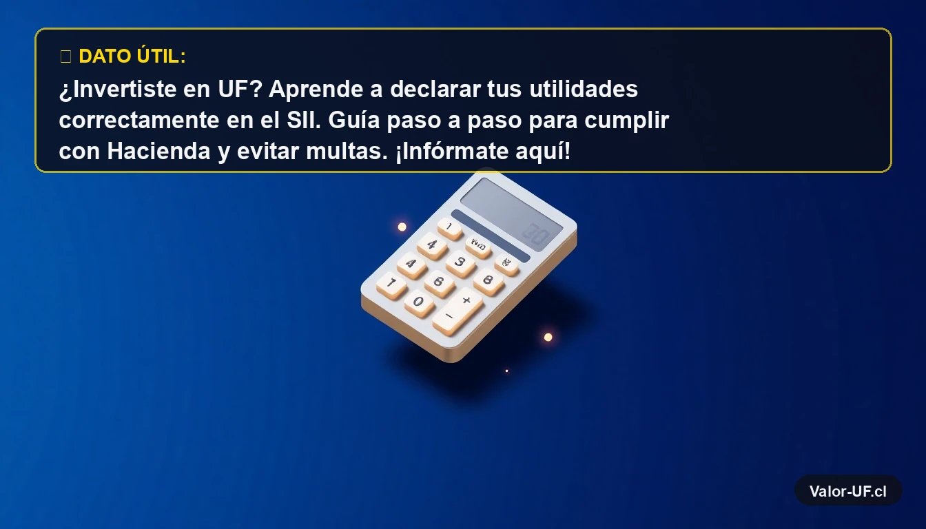 Calculadora financiera moderna para declarar utilidades de inversiones en Unidad de Fomento (UF)