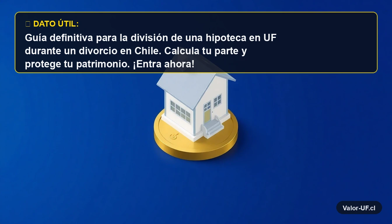 Ilustración 3D de una casa sobre una moneda de oro, representando una hipoteca valorada en UF.