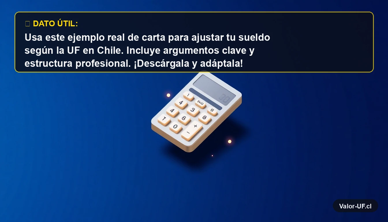 Ejemplo visual de calculadora moderna para ajuste salarial basado en la Unidad de Fomento (UF)