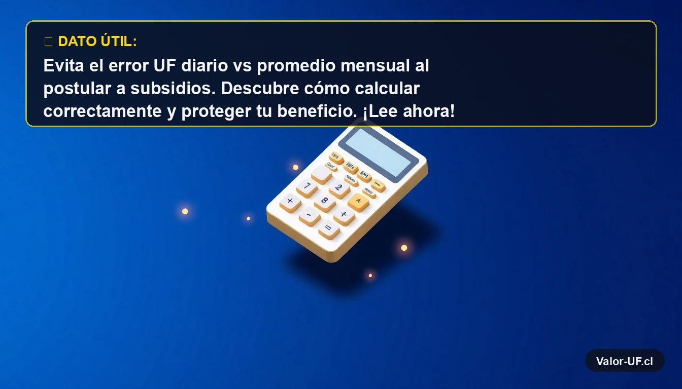 Calculadora financiera moderna 3D representando el cálculo preciso de la UF para subsidios.