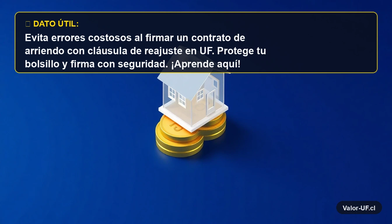 Ilustración 3D de una casa sobre monedas de oro, representando el arriendo en UF en Chile.
