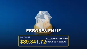 Ilustración financiera premium sobre errores comunes al interpretar la Unidad de Fomento (UF) en contratos de arriendo en Chile.