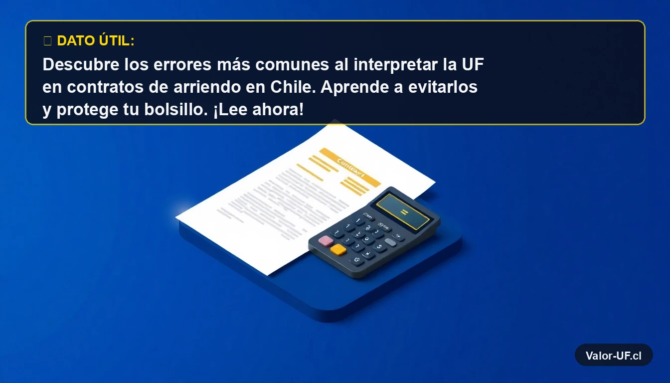 Calculadora y contrato representando el cálculo de la UF en arriendos en Chile