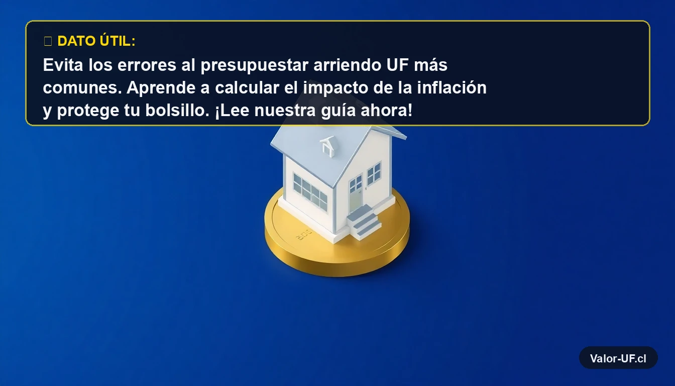 Ilustración 3D de una casa moderna sobre una moneda de oro, representando el arriendo en UF.