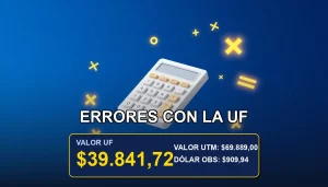 Ilustración premium sobre cálculo de la Unidad de Fomento (UF) en ahorros e hipotecas en Chile. Concepto de finanzas y economía.