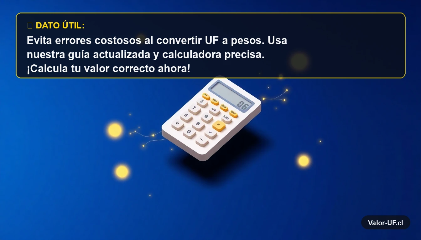 Calculadora financiera moderna para conversión de UF a pesos chilenos