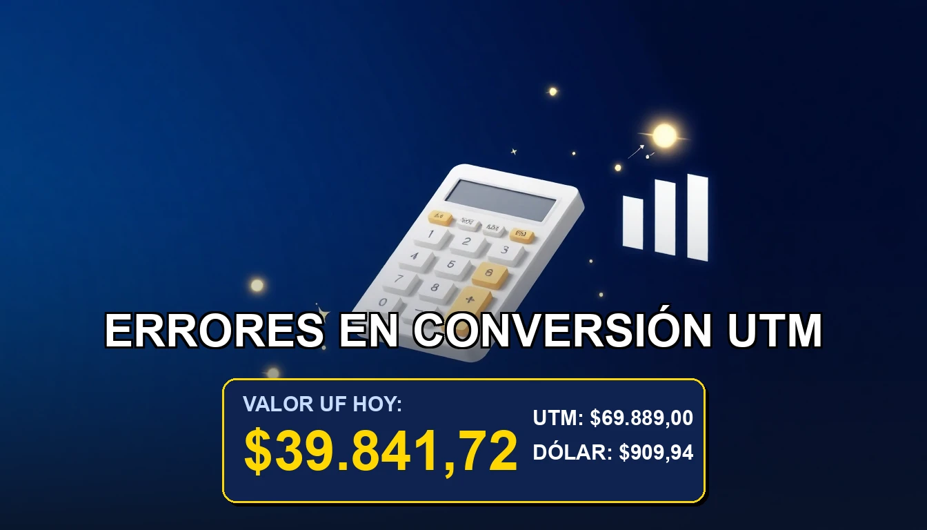 Ilustración abstracta y premium sobre conversión de Unidades de Fomento (UTM) a pesos chilenos, representando precisión y cálculo financiero.