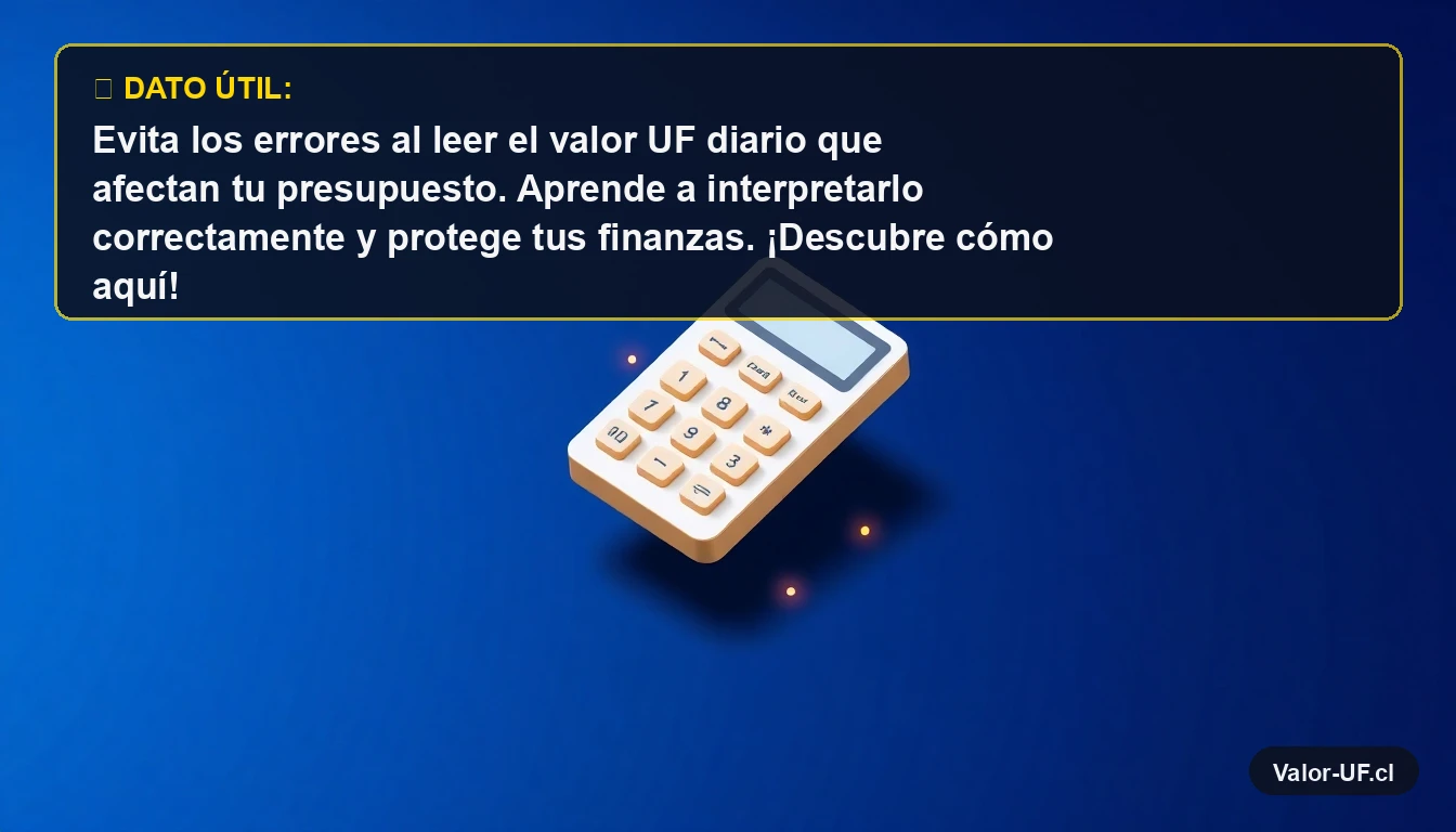 Ilustración 3D de una calculadora moderna y futurista representando el cálculo preciso del valor UF en Chile.