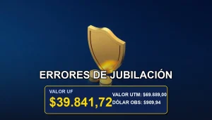Ilustración premium de un escudo dorado protegiendo monedas sobre un fondo azul marino, concepto de planificación financiera y seguridad para la jubilación en Unidades de Fomento.