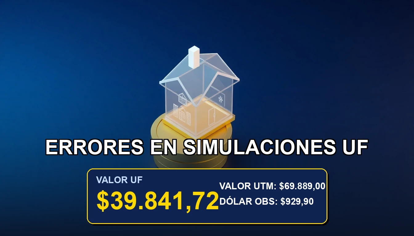 Ilustración minimalista de una casa 3D sobre una moneda de oro, representando el análisis de rentabilidad inmobiliaria en Unidades de Fomento.