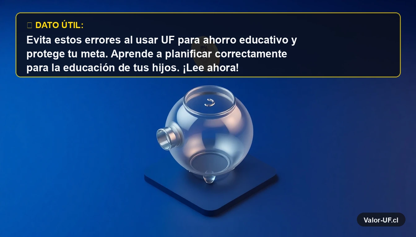 Ilustración 3D de un alcancía y una moneda de oro, representando el ahorro en UF para la educación en Chile.