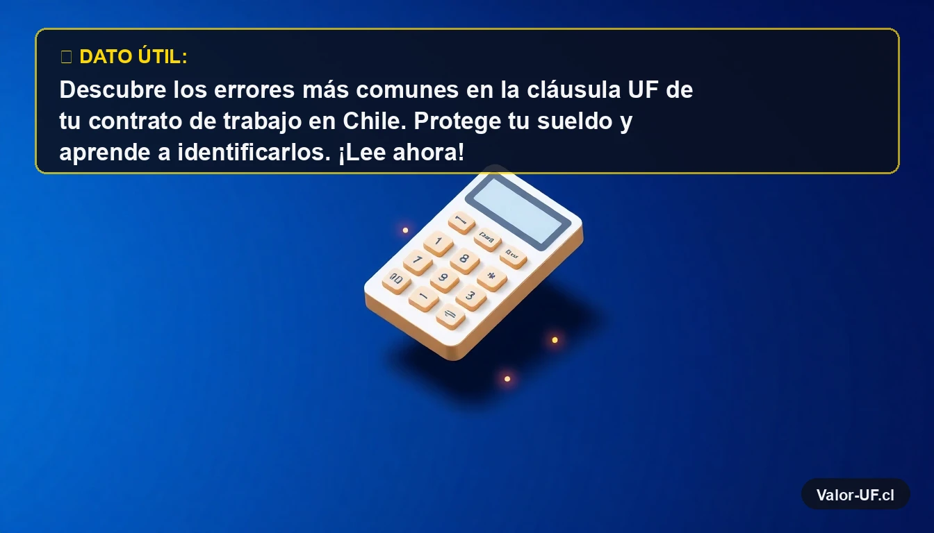Ilustración 3D de una calculadora moderna y abstracta representando el cálculo de la cláusula UF en contratos laborales.