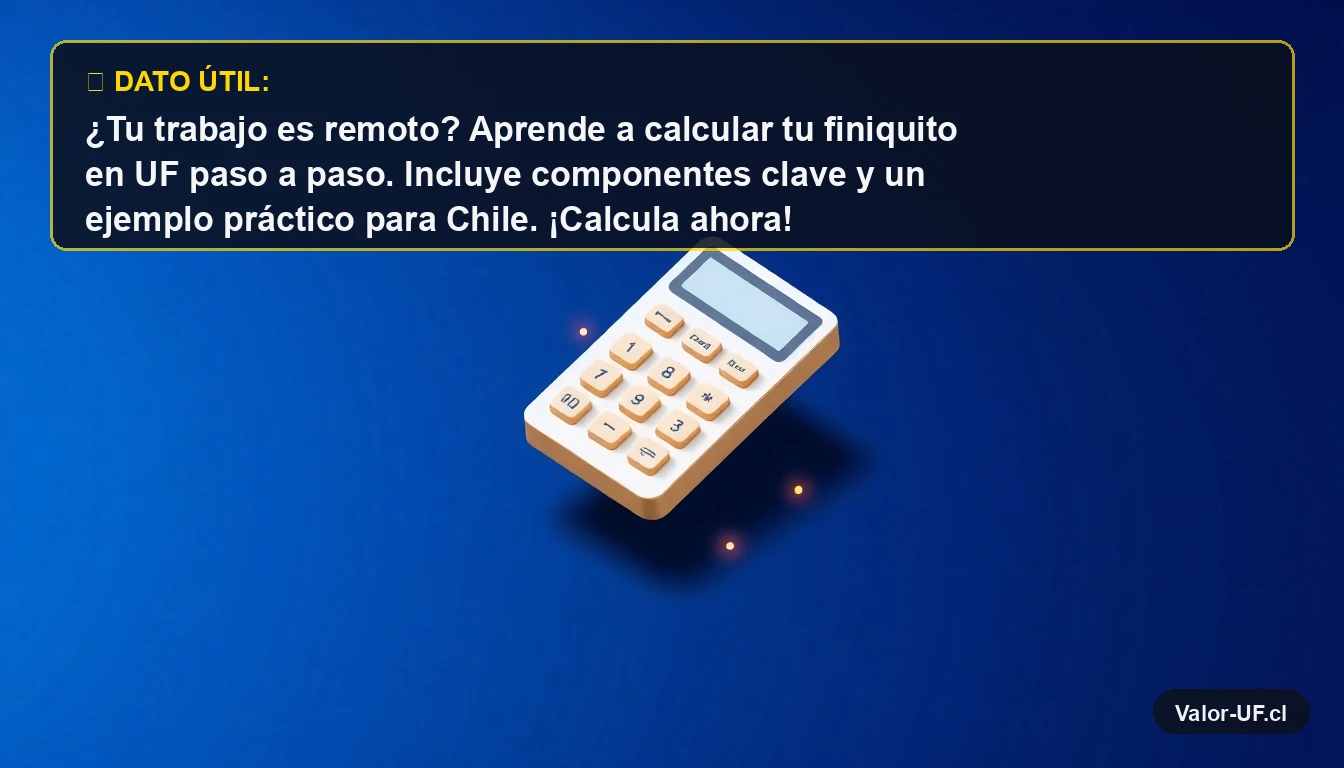 Calculadora moderna y minimalista para calcular finiquito en Unidad de Fomento (UF) en Chile.