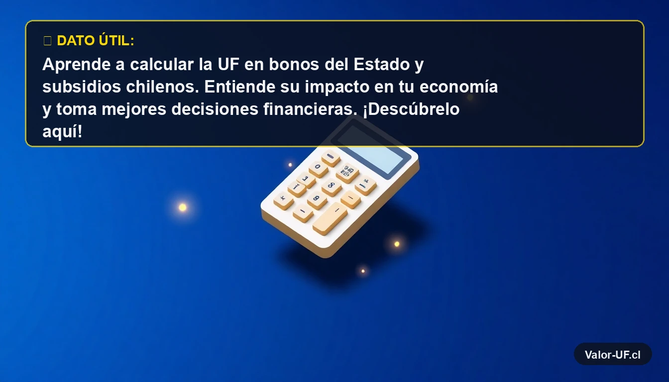 Calculadora moderna 3D para calcular el valor de la UF en instrumentos financieros