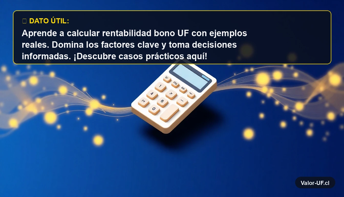 Calculadora financiera moderna 3D para calcular rentabilidad de bonos en UF