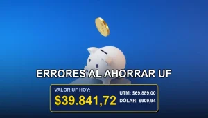 Ilustración premium de una moneda de oro sobre un gráfico abstracto, representando el ahorro inteligente en Unidades de Fomento (UF) en Chile.