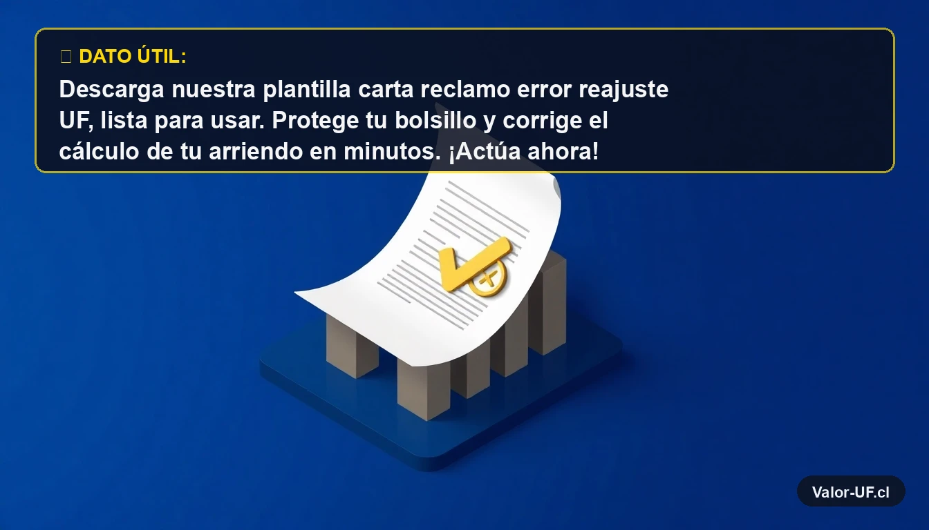 Plantilla de documento legal para reclamar error en reajuste de arriendo UF
