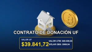Modelo de contrato de donación en Unidades de Fomento para Chile, documento legal premium.
