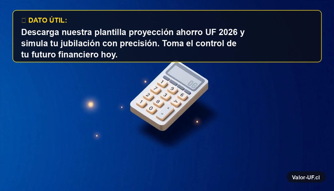 Plantilla de Excel para proyección de ahorro en UF con calculadora financiera moderna