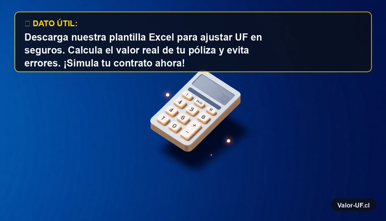 Calculadora financiera moderna para ajustar seguros en Unidad de Fomento (UF)