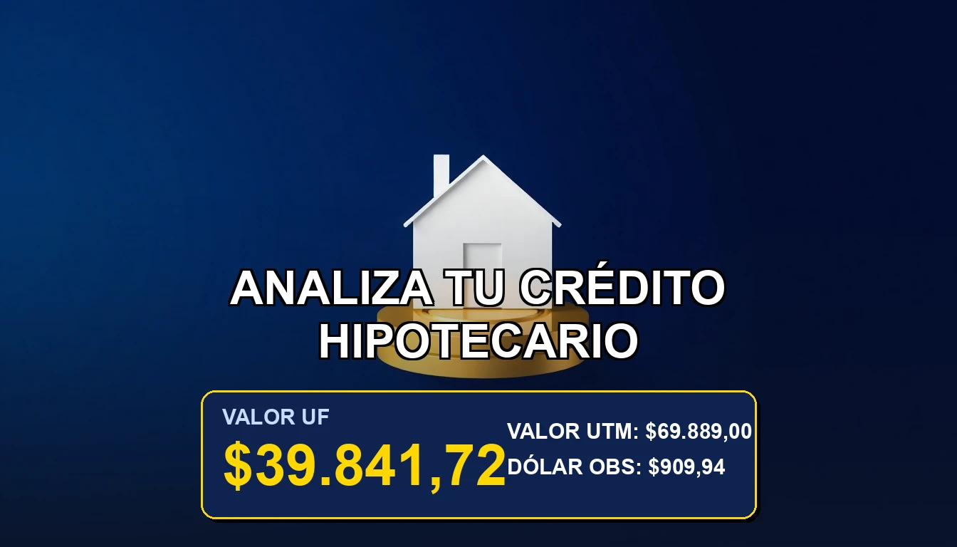 Plantilla Excel para comparar y analizar crédito hipotecario en UF versus pesos chilenos (CLP) en Chile.