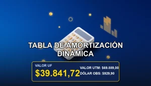 Plantilla de Excel premium para tabla de amortización en UF y CLP, automatizada y con fórmulas dinámicas para créditos hipotecarios en Chile.
