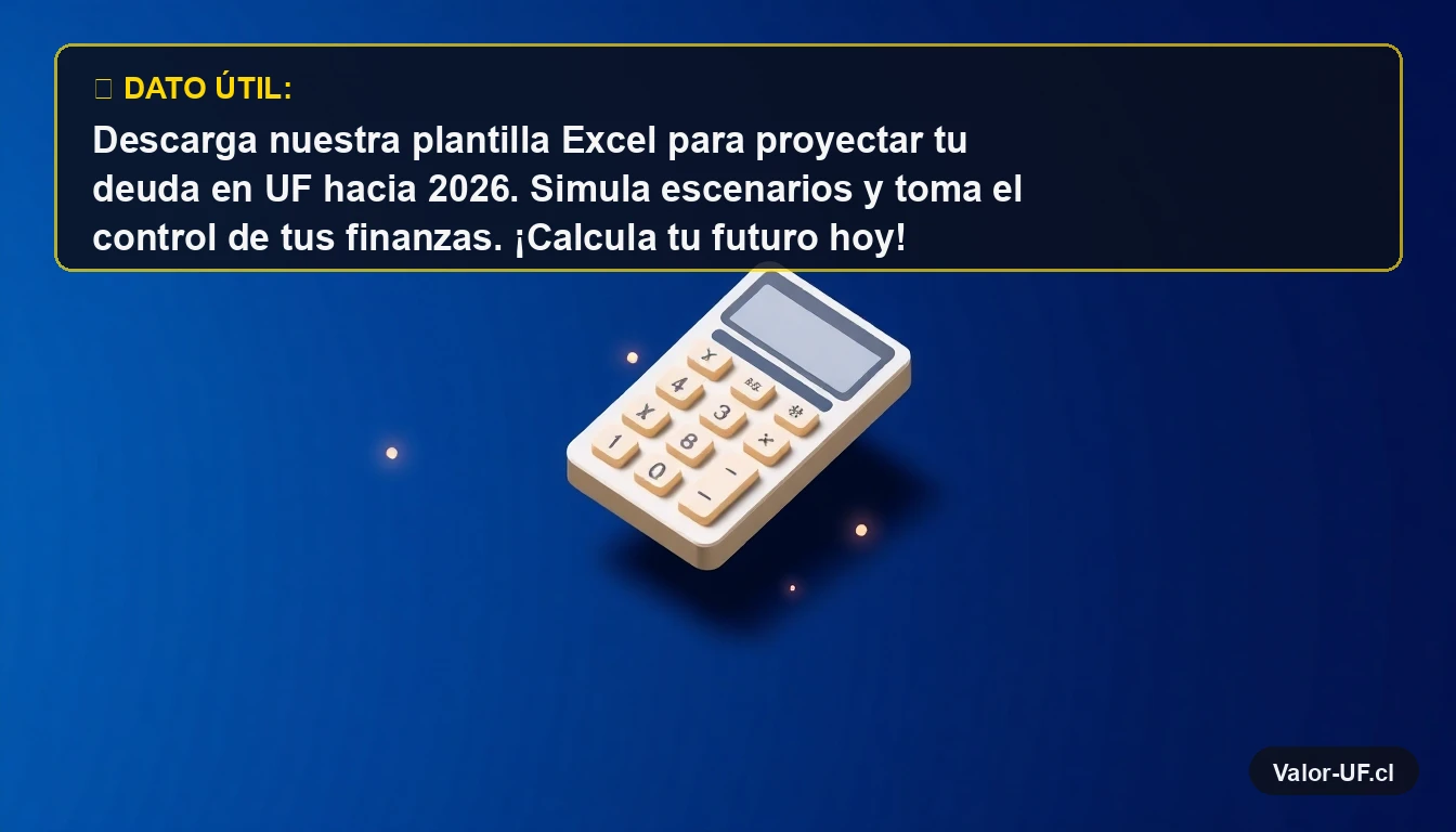 Calculadora financiera futurista para proyección de deudas en UF
