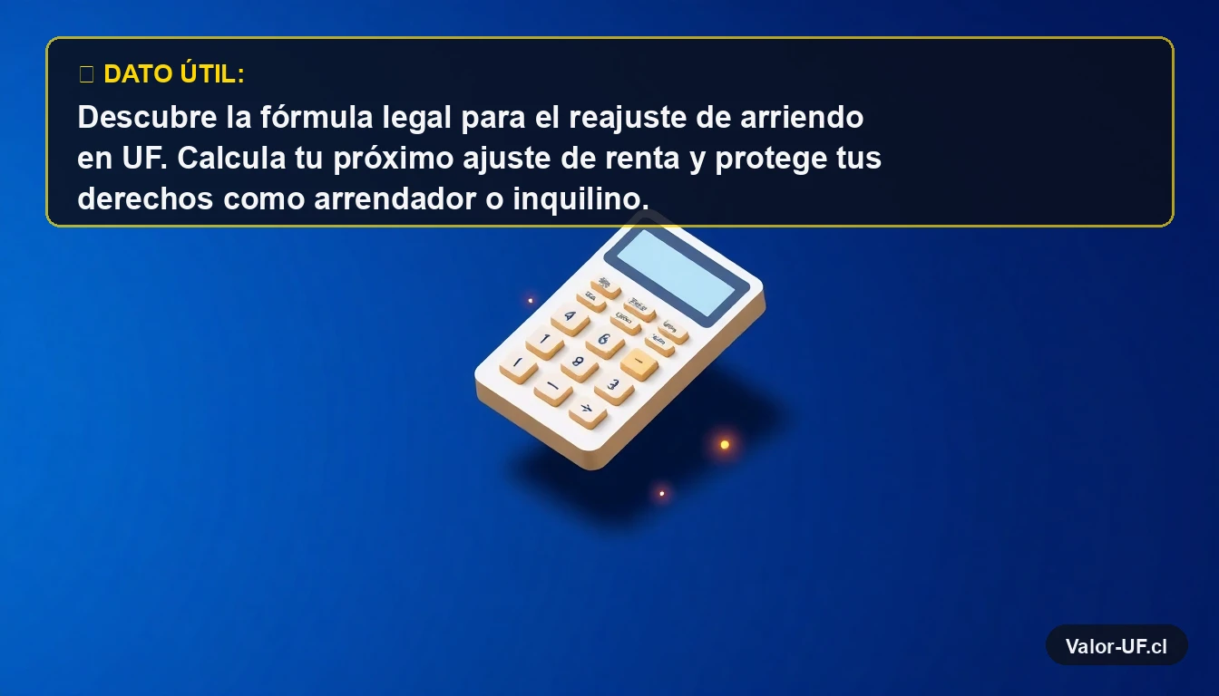 Calculadora moderna y minimalista para calcular reajuste de arriendo en Unidad de Fomento (UF)