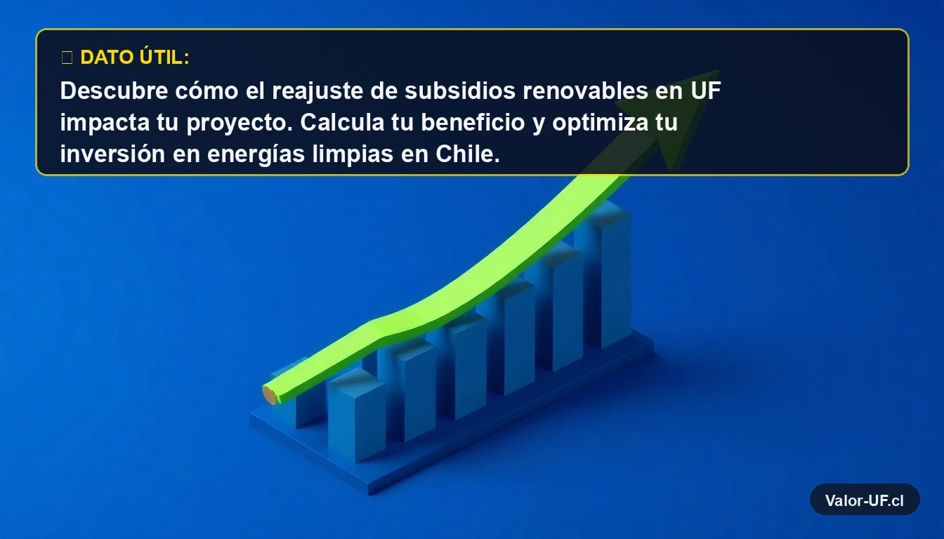 Gráfico de crecimiento financiero con moneda dorada y flecha verde ascendente, representando el reajuste de subsidios.
