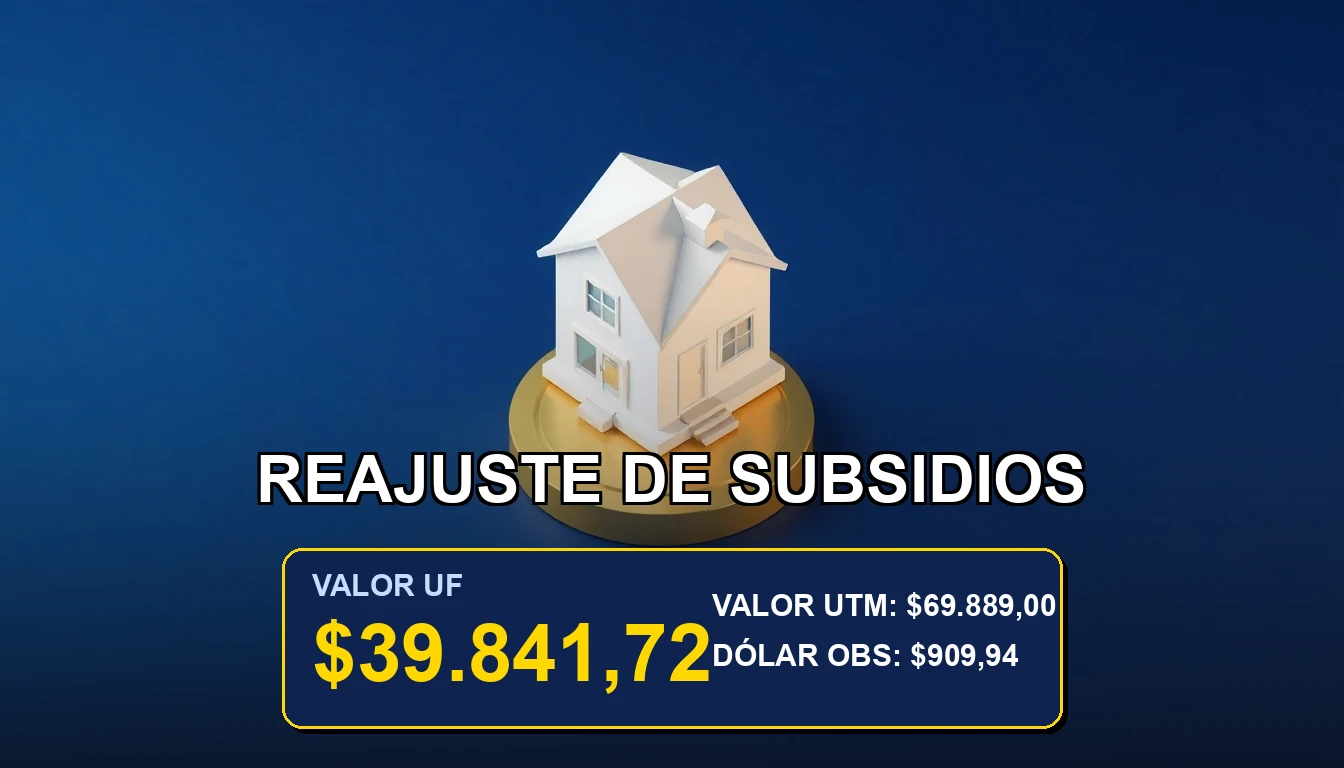 Ilustración premium de una moneda de oro sobre una casa isométrica, representando inversión y subsidios inmobiliarios en Chile.